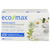 Eco-Max Dryer Sheets - 80 Count