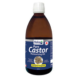 A bottle of Naka Platinum Pure Castor Moisturizing Oil in 500 mL bottle 