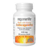 Natural Factors RegenerLife Ashwagandha 600mg - 90 Veggie Caps