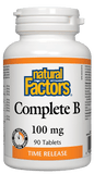 Natural Factors Complete B 100mg - 90 Tablets