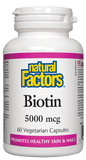 Natural Factors Biotin 5000mcg - 60 Capsules