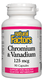 Natural Factors Chromium & Vanadium 125mcg - 90 Capsules